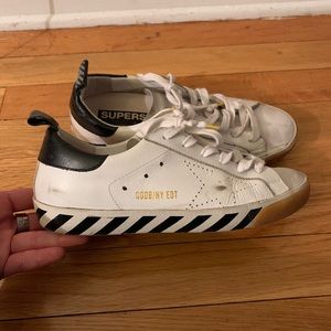 Golden Goose 36 White Leather Distressed Sneaker